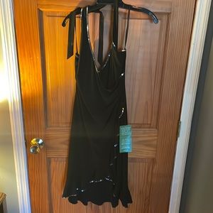 Womens black & sequins cocktail dress